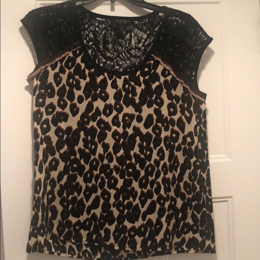 Nanette Lepore leopard print blouse